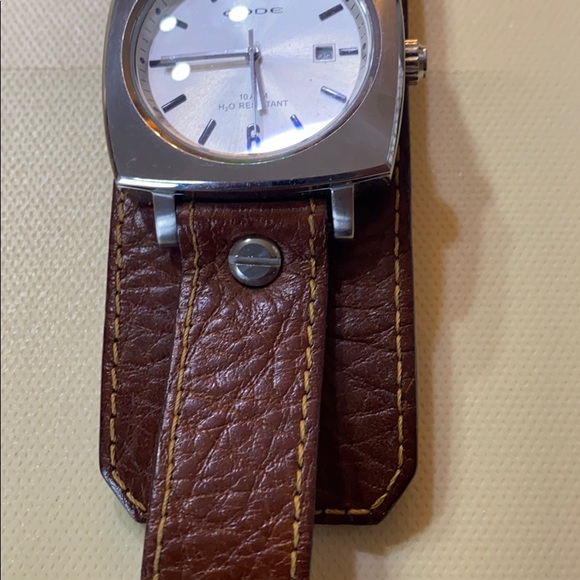 Code Men's Watch CD-1039 W/Leather Cuff Band Rare - Picture 2 of 4